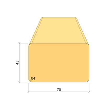 45X70 BYGGREGEL C14 GRAN 2,5M